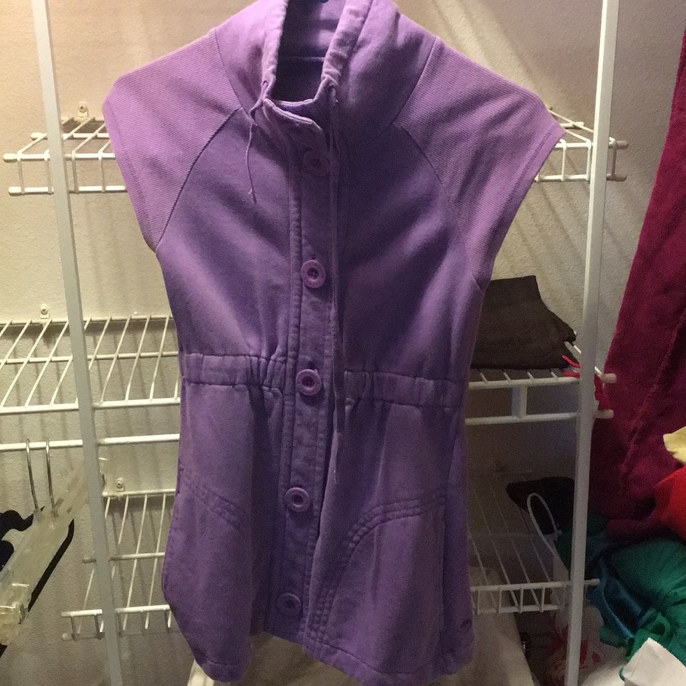 Purple sleeveless jacket